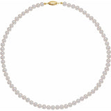 14K Yellow Panache® Cultured White Freshwater Pearl 18