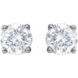 Round 4-Prong Lightweight Stud Earrings