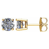 Round 4-Prong Lightweight Stud Earrings