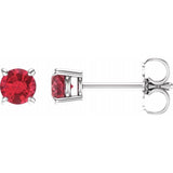 Round 4-Prong Lightweight Stud Earrings