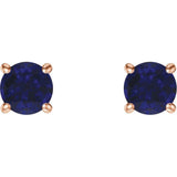 Round 4-Prong Lightweight Stud Earrings