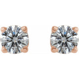 Round 4-Prong Light Stud Earrings