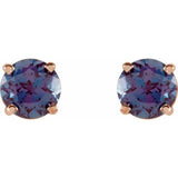 Round 4-Prong Light Stud Earrings