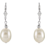 Lever Back Pearl Earrings