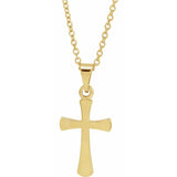 14K Yellow Cross 18