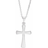 14K White Cross 18