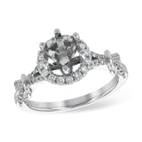 14Kt Gold Semi-Mount Engagement Ring