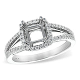 14Kt Gold Semi-Mount Engagement Ring
