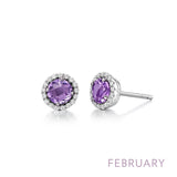 February Birthstone Earrings