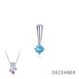 December Birthstone Love Pendant