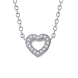 0.18 Ctw Open Heart Necklace