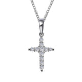 0.33 Ctw Cross Pendant Necklace