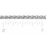 Sterling Silver 2.4 mm Wheat Chain by the Inch