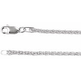 Sterling Silver 2.25 mm Wheat 18" Chain