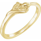 14K Yellow Unblossomed Chastity Ring Size 7