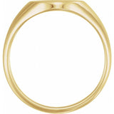 14K Yellow Oval Signet Ring