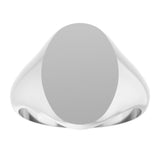 Platinum Oval Signet Ring