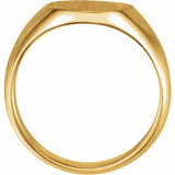 14K Yellow Oval Signet Ring