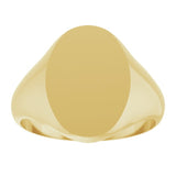 14K Yellow Oval Signet Ring