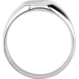 Sterling Silver Oval Signet Ring