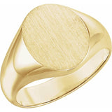 10K Yellow Oval Signet Ring