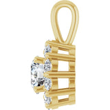 14K Yellow 3/4 CTW Lab-Grown Diamond Halo-Style Pendant