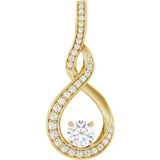 14K Yellow 3/8 CTW Lab-Grown Diamond Pendant