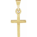 18K Yellow Gold-Plated Sterling Silver Cross Pendant