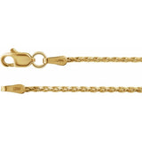 14K Yellow Gold-Filled 1 mm Wheat 20" Chain