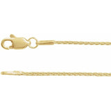 14K Yellow Gold-Filled 1.5 mm Wheat 7" Chain