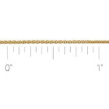 14K Yellow Gold-Filled 2.4 mm Wheat Chain by the Inch