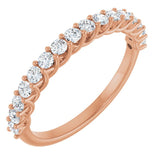 14K Rose 1/2 CTW Lab-Grown Diamond Anniversary Band