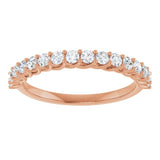 14K Rose 1/2 CTW Lab-Grown Diamond Anniversary Band