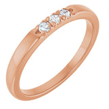 14K Rose 0.08 CTW Lab-Grown Diamond Anniversary Band