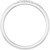 14K White 0.08 CTW Lab-Grown Diamond Anniversary Band