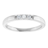 14K White 0.08 CTW Lab-Grown Diamond Anniversary Band