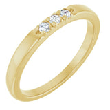 14K Yellow 0.08 CTW Lab-Grown Diamond Anniversary Band