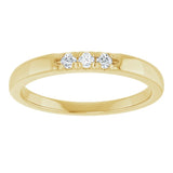 14K Yellow 0.08 CTW Lab-Grown Diamond Anniversary Band