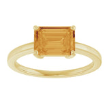 14K Yellow Natural Citrine Ring