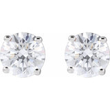 14K White 4 CTW Lab-Grown Diamond Stud Earrings