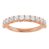 14K Rose 1/2 CTW Natural Diamond Anniversary  Band