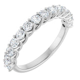 14K White 1/2 CTW Natural Diamond Anniversary  Band