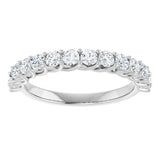 14K White 1/2 CTW Natural Diamond Anniversary  Band