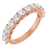 14K Rose 1 CTW Lab-Grown Diamond Anniversary Band