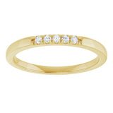 14K Yellow .08 CTW Lab-Grown Diamond  French-Set Anniversary Band