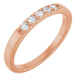 14K Rose 1/6 CTW Lab-Grown Diamond  French-Set Anniversary Band