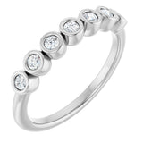 14K White 2 mm Round 1/5 CTW Natural Diamond Anniversary Band