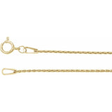 14K Yellow 1 mm Wheat 18" Chain