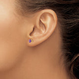 14k 5mm Amethyst Post Earrings